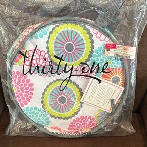 Thirty-One Around We Go Thermal for crockpot travel Bubble Bloom Print NIP